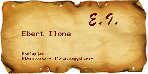 Ebert Ilona névjegykártya